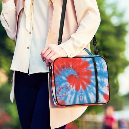 Orange And Blue Tie Dye Print Shoulder Strap Bible Bag