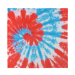 Orange And Blue Tie Dye Print Silk Bandana