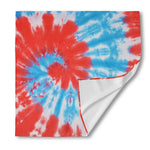 Orange And Blue Tie Dye Print Silk Bandana