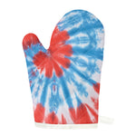 Orange And Blue Tie Dye Print Single Oven Mitt
