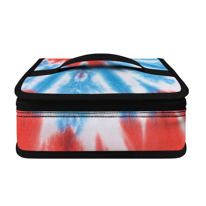 Orange And Blue Tie Dye Print Small Lunch Bag