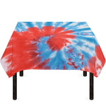 Orange And Blue Tie Dye Print Tablecloth