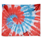 Orange And Blue Tie Dye Print Tapestry