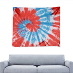 Orange And Blue Tie Dye Print Tapestry