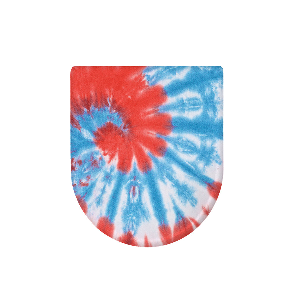 Orange And Blue Tie Dye Print Toilet Lid Cover