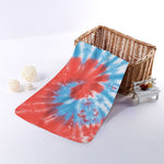 Orange And Blue Tie Dye Print Towel