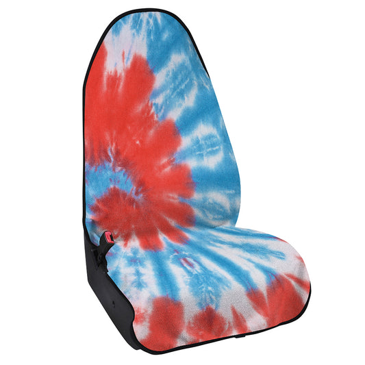 Orange And Blue Tie Dye Print Waterproof Car Seat Cover