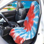 Orange And Blue Tie Dye Print Waterproof Car Seat Cover