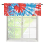 Orange And Blue Tie Dye Print Window Valance
