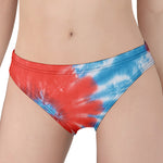 Orange And Blue Tie Dye Print Women's Panties