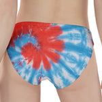 Orange And Blue Tie Dye Print Women's Panties