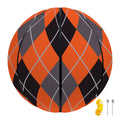 Orange And Grey Halloween Argyle Print Basketball
