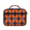 Orange And Grey Halloween Argyle Print Briefcase Bible Bag
