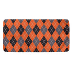 Orange And Grey Halloween Argyle Print Towel