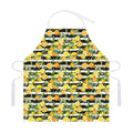 Orange And Lemon Striped Pattern Print Adjustable Apron