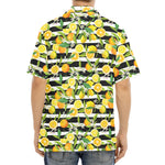Orange And Lemon Striped Pattern Print Aloha Shirt