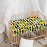 Orange And Lemon Striped Pattern Print Baby Crib Sheet