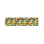 Orange And Lemon Striped Pattern Print Bed Runner