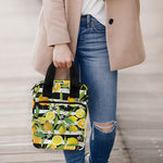 Orange And Lemon Striped Pattern Print Bible Tote Bag