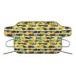 Orange And Lemon Striped Pattern Print Car Windshield Snow Cover