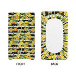 Orange And Lemon Striped Pattern Print Changing Pad Cover