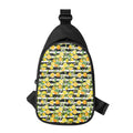 Orange And Lemon Striped Pattern Print Sling Bag