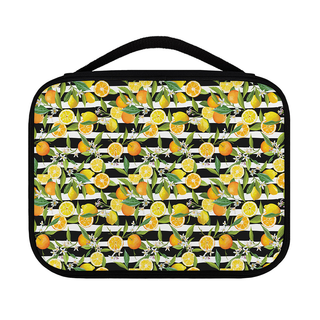 Orange And Lemon Striped Pattern Print Classic Bible Case