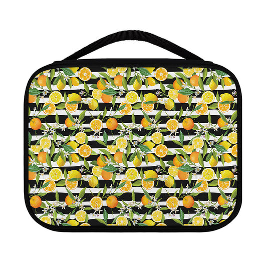 Orange And Lemon Striped Pattern Print Classic Bible Case