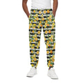 Orange And Lemon Striped Pattern Print Cotton Sweatpants