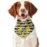Orange And Lemon Striped Pattern Print Dog Bandana