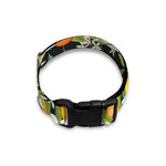 Orange And Lemon Striped Pattern Print Dog Collar