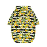Orange And Lemon Striped Pattern Print Dog Zip Up Hoodie