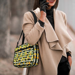 Orange And Lemon Striped Pattern Print Double Strap Bible Bag