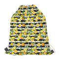 Orange And Lemon Striped Pattern Print Drawstring Bag