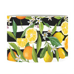 Orange And Lemon Striped Pattern Print Drum Lamp Shade
