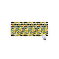 Orange And Lemon Striped Pattern Print Extended Mouse Pad