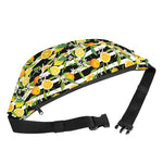 Orange And Lemon Striped Pattern Print Fanny Pack