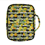Orange And Lemon Striped Pattern Print Front Pocket Bible Bag