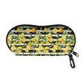 Orange And Lemon Striped Pattern Print Glasses Case