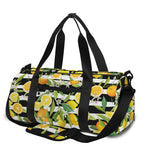Orange And Lemon Striped Pattern Print Gym Bag
