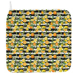 Orange And Lemon Striped Pattern Print Hand Towel