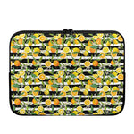 Orange And Lemon Striped Pattern Print Laptop Sleeve
