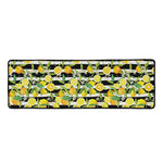 Orange And Lemon Striped Pattern Print Long Kitchen Mat