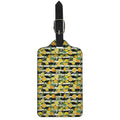 Orange And Lemon Striped Pattern Print Luggage Tag