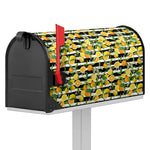 Orange And Lemon Striped Pattern Print Mailbox Cover