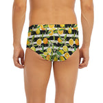Orange And Lemon Striped Pattern Print Men's Briefs