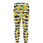 Orange And Lemon Striped Pattern Print Men's leggings