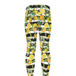 Orange And Lemon Striped Pattern Print Men's leggings