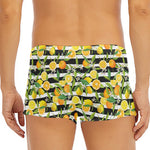 Orange And Lemon Striped Pattern Print Men's Short Boxer Briefs