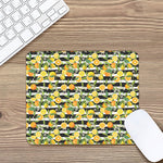 Orange And Lemon Striped Pattern Print Mouse Pad